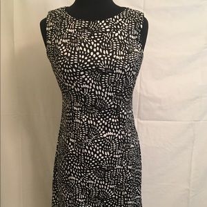 Black and white print dress